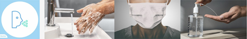 Hand washing, masks and sanitizer